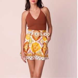 Cara Cara Knit Claudette Halter Top NWT In Rust